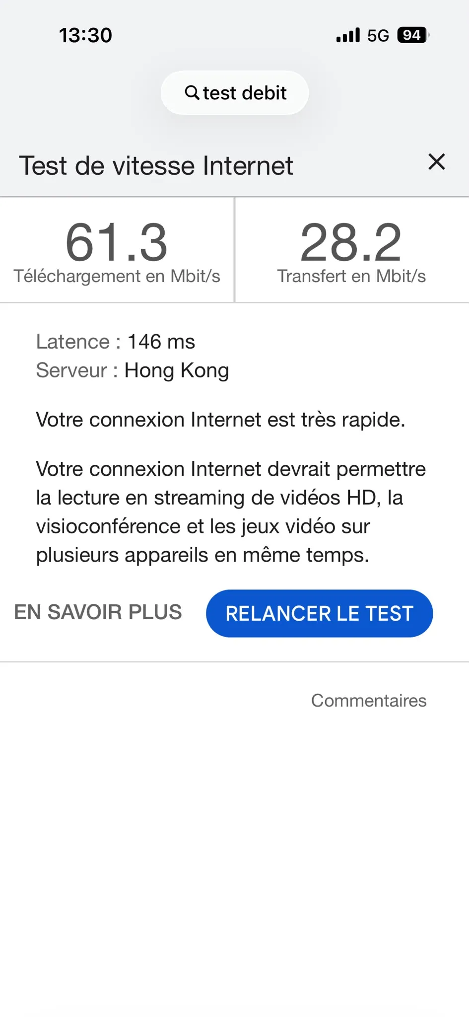 Captura de la prueba de velocidad Seoul Beob Wangnu Templo
