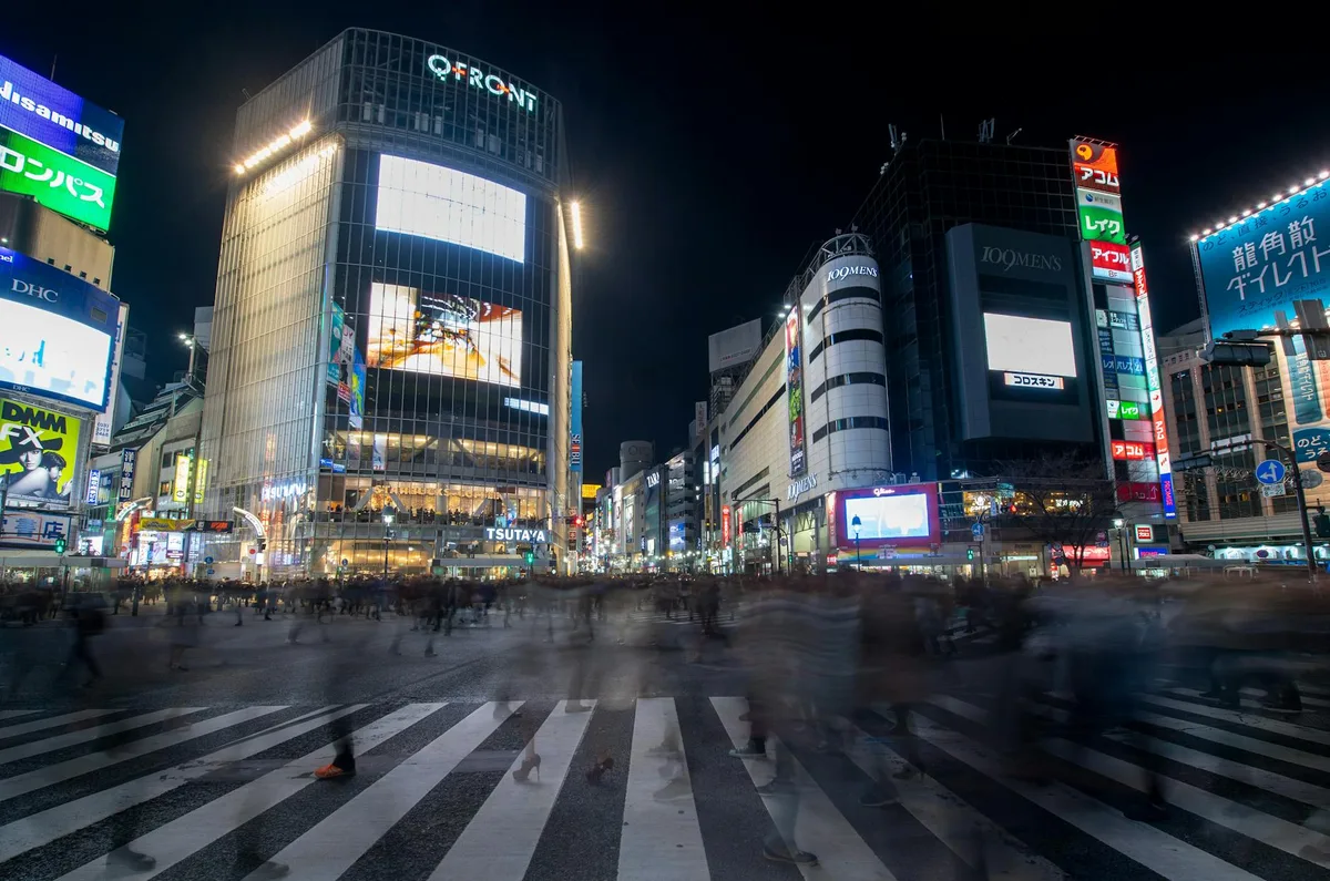 Tokio, Japón — Shibuya de noche